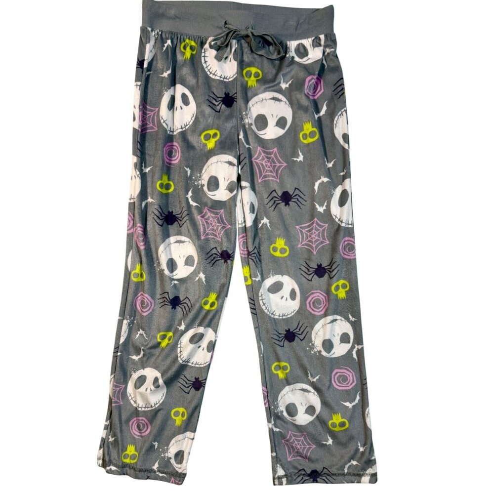 Disney Tim Burtons The Nightmare Before Christmas Gray Lounge Pants M Halloween